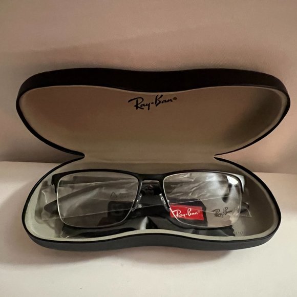 Ray-Ban RB6335 2503 Semi-Rimless Rectangle Black Frame NEW